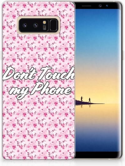 Samsung Galaxy Note 8 Silicone-hoesje Flowers Pink DTMP