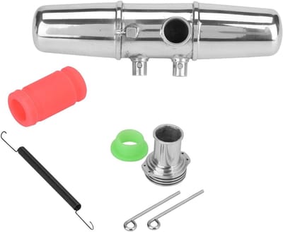 Dailygoods- Uitlaat Aluminium Upgrade - Dubbele Uitlaat - Geschikt voor HPI Savage 4.6/5.9 - Lichtgewicht - Duurzaam - Hoogwaardige Coating - Uitlaatpijp