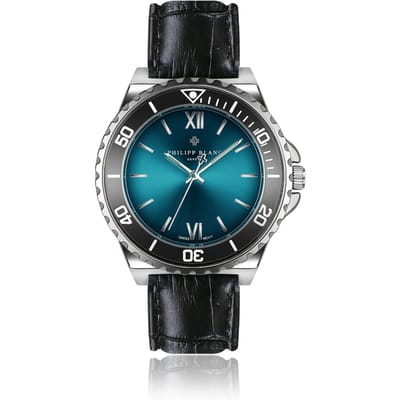 Leren krokodillenhorloge voor dames Philipp Blanc Onex