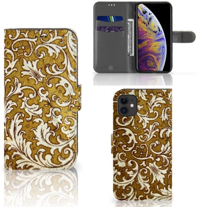 Wallet Case Apple iPhone 11 Barok Goud