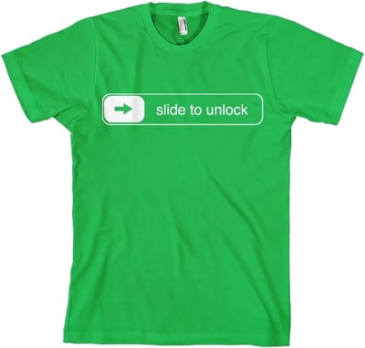 Hybris Slide To Unlock T-shirt Groen