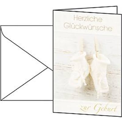 Gelukwenskaarten baby, incl. witte enveloppen, 10 stuks