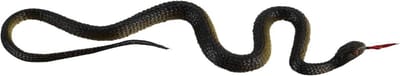 Speelgoed Slang - Grap Speelgoed - Tuin Versieren - Realistisch Uiterlijk - 22 cm - Zwart