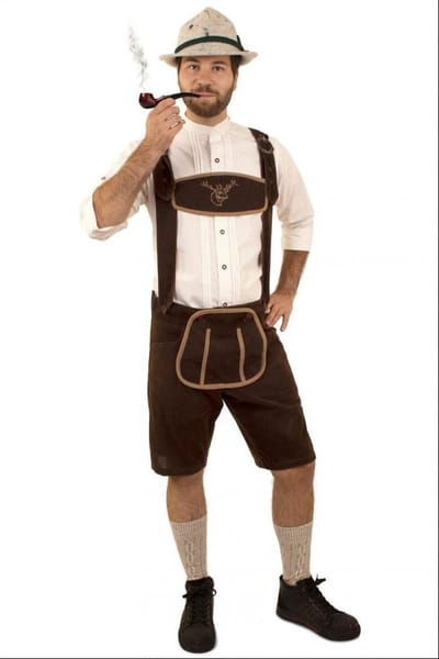 Tirolerbroek Moritz donkerbruin kort mt.58.