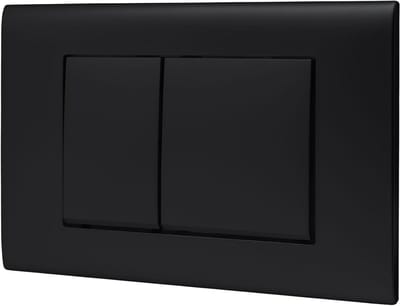Dubbele Spoelplaat WC - Bedieningsplaat Toilet - Water Besparen - Hoge Compatibiliteit - 245 x 164 Mm - Mat Zwart