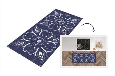 Keukenloper - Loper keuken - Design - Mandala - Bohemian - 120x50 cm - Keukenloper vinyl