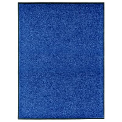 vidaXL - Deurmat - wasbaar - 90x120 - cm - blauw