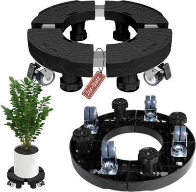 Instelbare Plantenroller 38-50 cm - Draagkracht 250 kg met 360 graden wielen voor Binnen en Buiten