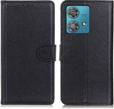 Coverup Hoesje - Geschikt voor Motorola Edge 40 Neo Hoesje - Coverup Book Case - Zwart