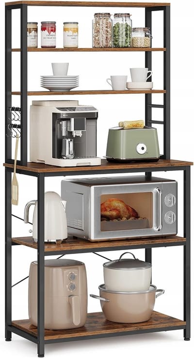 Keukenrek met 6 Haken, 6 Niveaus, 40x80x167cm - Merkloos