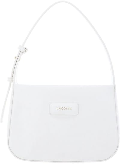 LACOSTE schoudertas Hobo Bag Farine wit