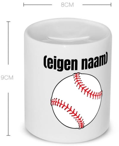 Akyol - honkbal met eigen naam Spaarpot - Honkbal - atleten - iemand die houdt van honkbal - verjaardag - cadeau - kado - 350 ML inhoud