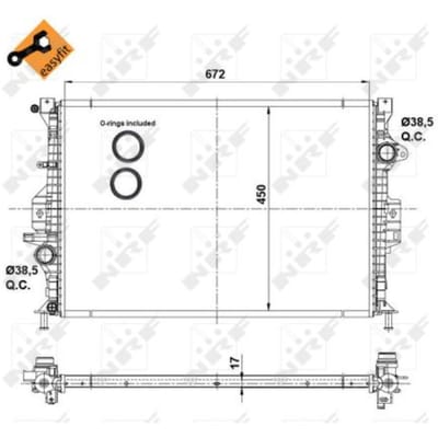 Radiator, motorkoeling NRF 53737