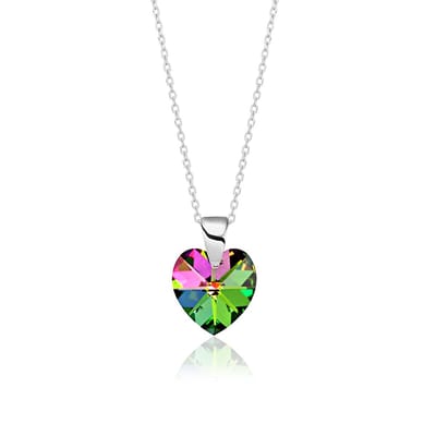 Montebello Ketting Amy KHZ436 - Swarovski Hart - 925 Zilver Gerhod, - Ø10mm - 45cm