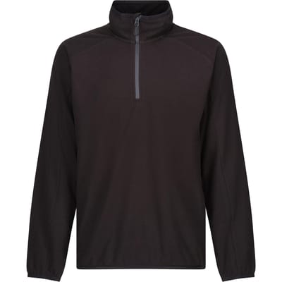 Regatta Heren Navigate Half Zip Fleece (Zwart/Seal Grijs)