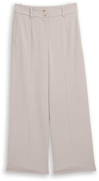Tom Tailor - TTLEA WIDE Broek met strijkvouw - Maat 44/32 - dark clouds grey