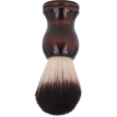 Zachte Haar Scheerkwast Kapper Scheerschuim Kwast Houten Handvat Baard Scheren Reinigingsborstel black