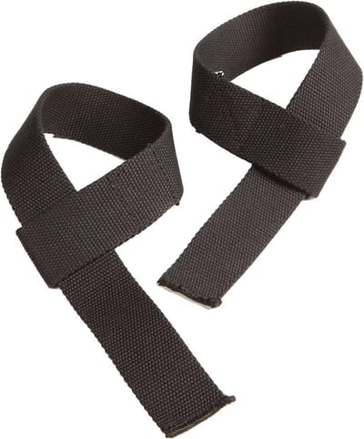 Katoenen Polsbandjes - Hefriemen Grip - Krachttraining Ondersteuning - Verbeterde Grip - 20.5 Inch - Zwart