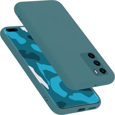 Cadorabo Hoesje geschikt voor Huawei P40 in LIQUID GROEN - Beschermhoes gemaakt van flexibel TPU silicone Case Cover