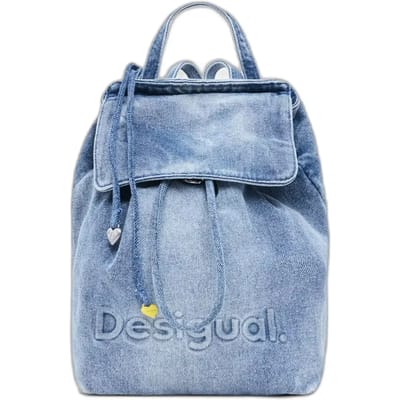 Desigual vrijetijdsrugzak rugzak Half Logo Denim Mini Backpack Denim Raw blauwgrijs