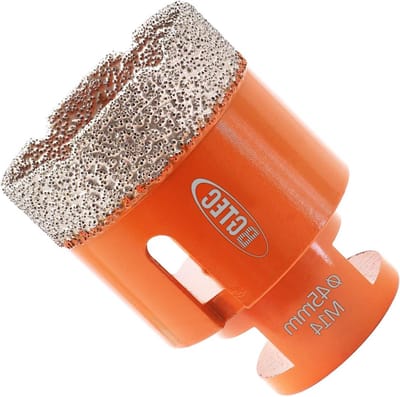 Diamantkernboor - Droogboor Tegelboor - Gaten Boren - Schoon Snijden - 45 mm - Zilver