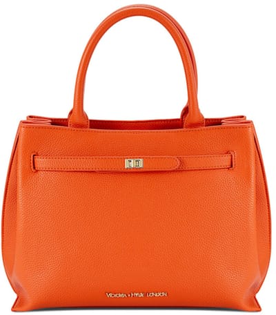 Victoria Hyde "Lambeth" schoudertas - Handtas - Dames Handtas - Schoudertas met Veel Vakken - Casual & Werkdag - 24x30x13 cm - PU Leer- Oranje