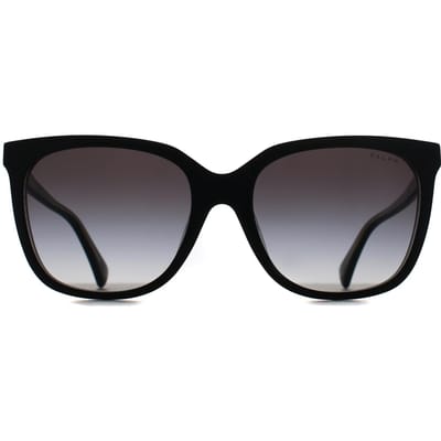 Ralph by Ralph Lauren RA5343U 62978G glanzend zwart op transparant grijs gradiënt zonnebril