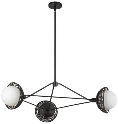 Alora Mood LED Kroonluchter | 3X E27 Max 40W | Matte Black
