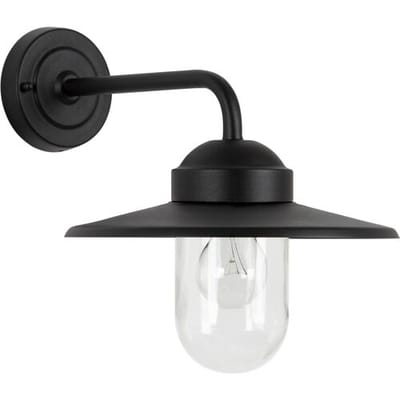 KS Verlichting wandlamp - Gusto Retro - Buitenlamp - E27 - Industrieel - Glas - Aluminium - Zwart