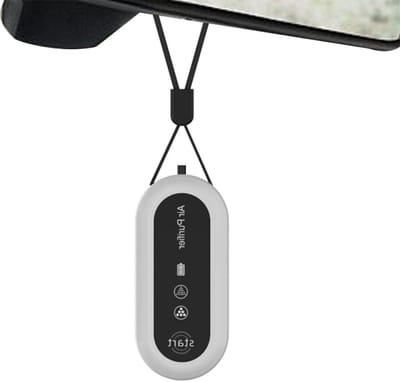 Luchtreiniger Ketting - Persoonlijke Ionisator - Schone Lucht Creëren - Negatieve Ionentechnologie - 95 x 25 cm - Wit