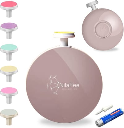 NilaFee® - Elektrische Baby Nagelvijl - Inclusief Batterijen - Manicureset - Verzorgingsset - Nagelschaartje - Dusty Pink
