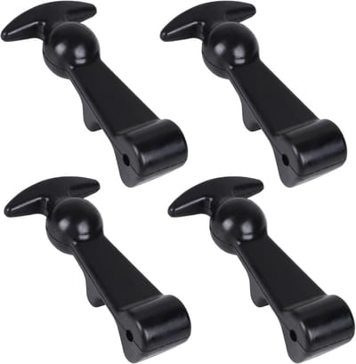 4X Elastische Bonnet Houder - Rubber T-Handle Spanner voor Tractoren en Kasten Accessoires, Verstelbare Bevestiging en Veiligheidslock