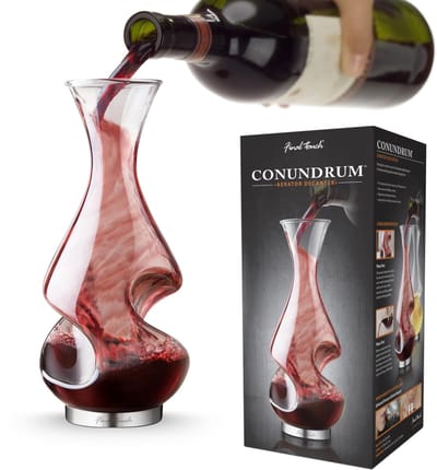 MTTProducts - Wijn Decanteerder - Unieke 2-fase Aeratie - Duidelijk - 375ml - Perfect voor Wijnliefhebbers - Ideaal Cadeau