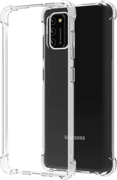 Hoesje geschikt voor Samsung Galaxy A41 - Clear Anti Shock Hybrid Armor Case Siliconen Back Cover Hoes Transparant
