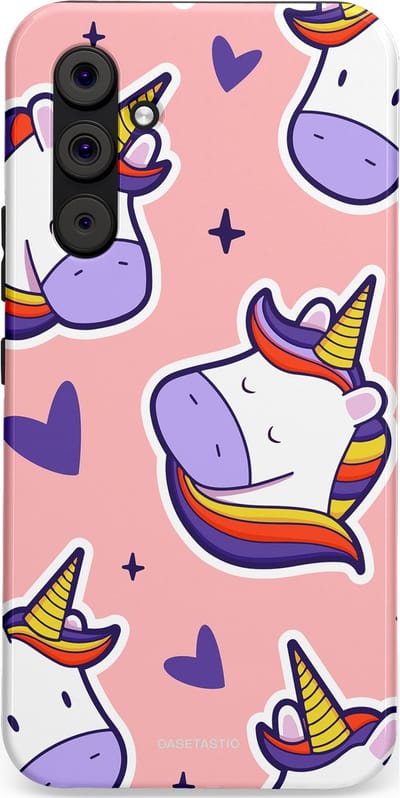 Casetastic Hoesje Geschikt voor Samsung A54 (5G) - Stijlvolle Beschermende Duo-layer Case - Unicornhart