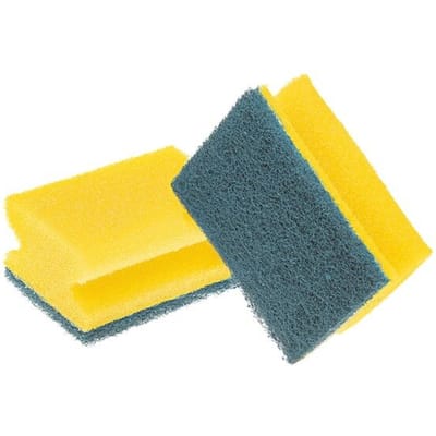 Scotch Brite schuimspons universeel delicaat, geel/blauw, 2 stuks