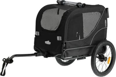 Hondenfietskar - Hondenkar Jogger - Actieve Uitjes - 2-in-1 Ontwerp - Tot 20 kg - Zwart