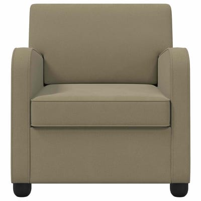 vidaXL - Fauteuil - Kaki - fluweel