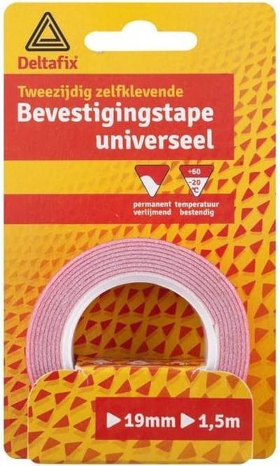 Bevestigingstape 19mmx1,5m Deltafix