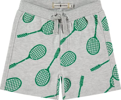 Stains and Stories boys sweatshort Jongens Broek - light grey melee - Maat 92