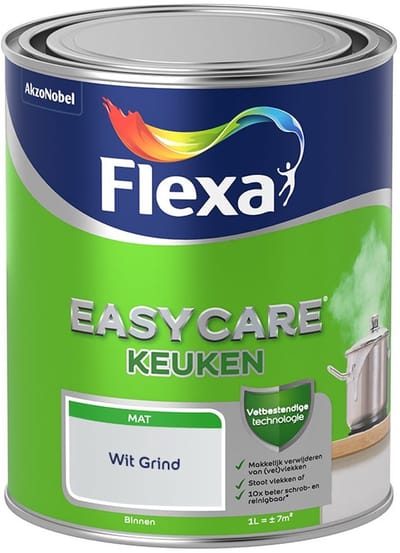 Flexa - Easycare Keuken - Wit Grind - Mengverf - 1 L