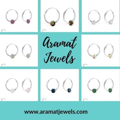 Aramat Jewels | Oorringen | Zilveren Kinder Oorringen Zirkonia – 12mm 925 Zilver Meerdere Kleuren | AB Transparant | |12mm | Zilver | Kinderen, Volwassenen | Verkleurd niet