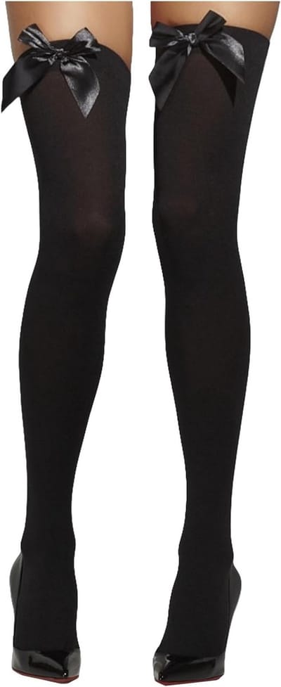 Overknee Kousen met Strik voor Vrouwen, Sexy Kostuumaccessoire voor Carnaval en Cosplay, Lange Thigh High Kousen in het Rood