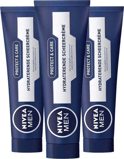 Nivea Men Protect & Care Hydraterende Scheercrème Voordeelverpakking - 3 x 100 ml