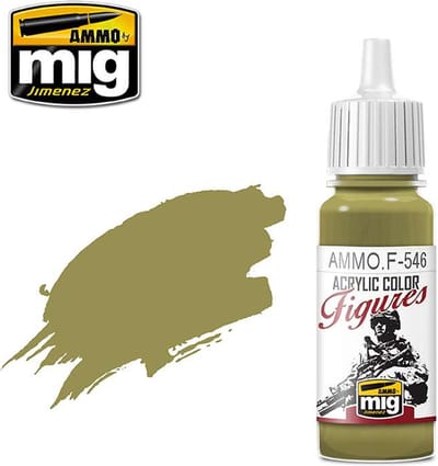AMMO by Mig Jimenez Hobbyverf Acrylverf - MIG F546 Figure Paints - Ochre Brown - Acryl - 17ml Verf flesje - 17 ml