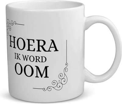 Akyol - hoera ik word oom koffiemok - theemok - Oom - iemand die oom wordt - oom cadeautjes - cadeau - kado - geschenk - 350 ML inhoud