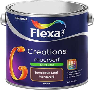 Flexa - Creations Muurverf Extra Mat - Bordeaux Leaf - Mengverf - 2,5 L