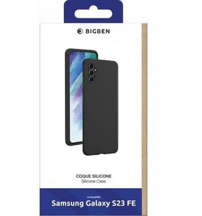 Bigben Connected, Hoesje geschikt voor Samsung Galaxy S23 FE - Siliconen SoftTouch Anti-Shock, Zwart