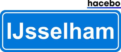 Hacebo - Plaatsnaam Sticker - 29x10 CM - IJsselham sticker - Verkeersborden sticker - grappige cadeaus - IJsselham