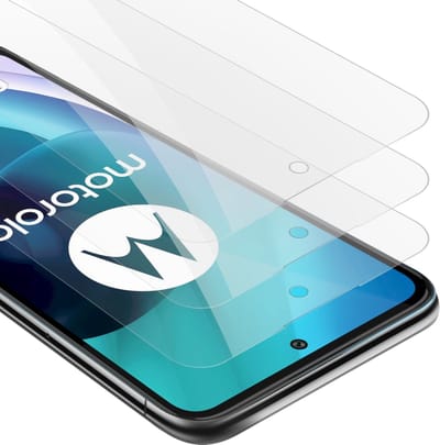 Cadorabo 3x Screenprotector geschikt voor Motorola MOTO G71 5G - Beschermende Pantser Film in KRISTALHELDER - Getemperd (Tempered) Display beschermend glas in 9H hardheid met 3D Touch
